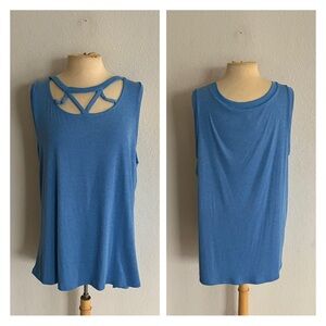 Sew In Love blue tank